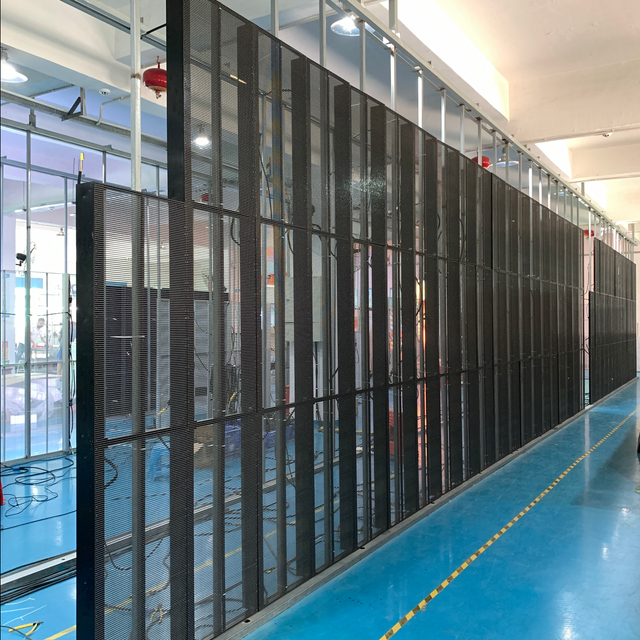 PUBLICIDADE VÍDEO DE VÍDEO P3.91-P7.81 Tela de filme do painel Vidro interno de vidro transparente LED display