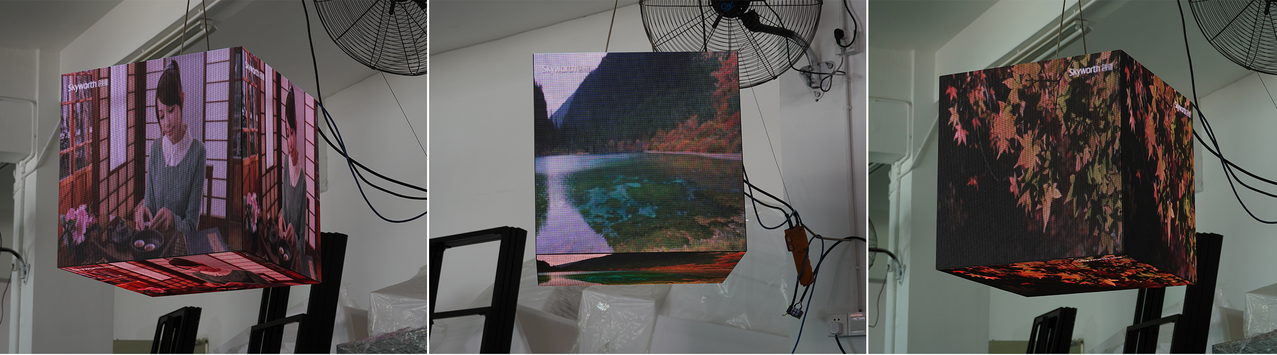 5 Faces Tela publicit&aacute;ria Logotipo 3D LED CUBE Display