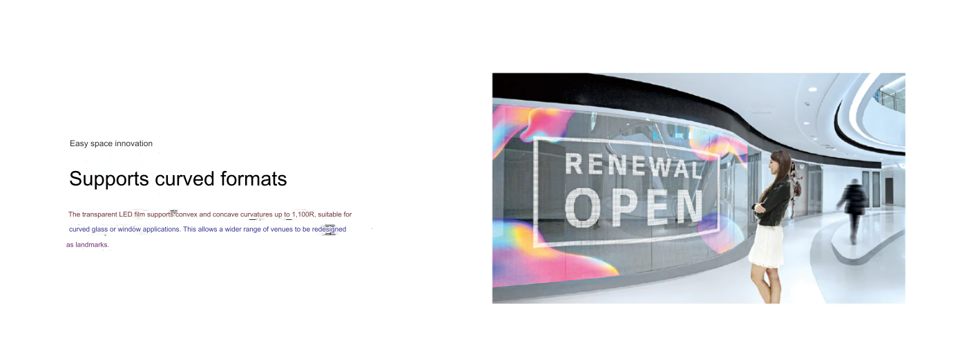 Suporta formatos curvos